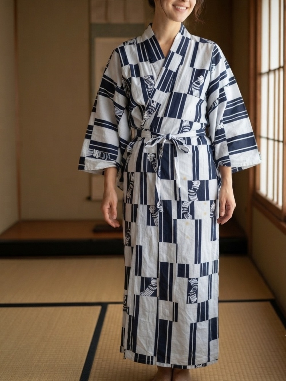 🇯🇵 Vintage Vintage Robe 100% Cotton Japanese Yukata Loungewear & Festival Attire
